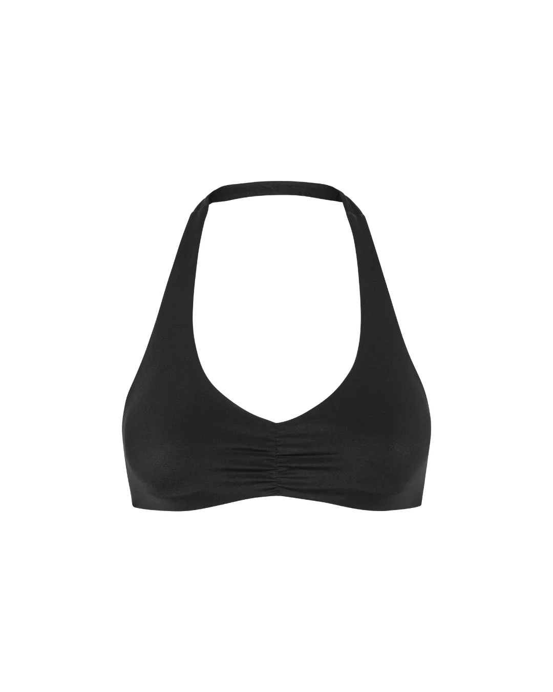 Scrunch Halter Bra - Black - Image 9
