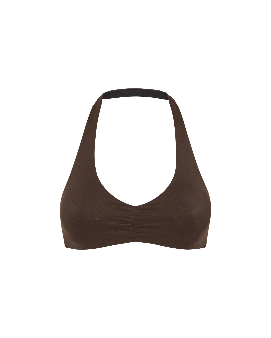 Scrunch Halter Bra - Pecan Brown - Image 5