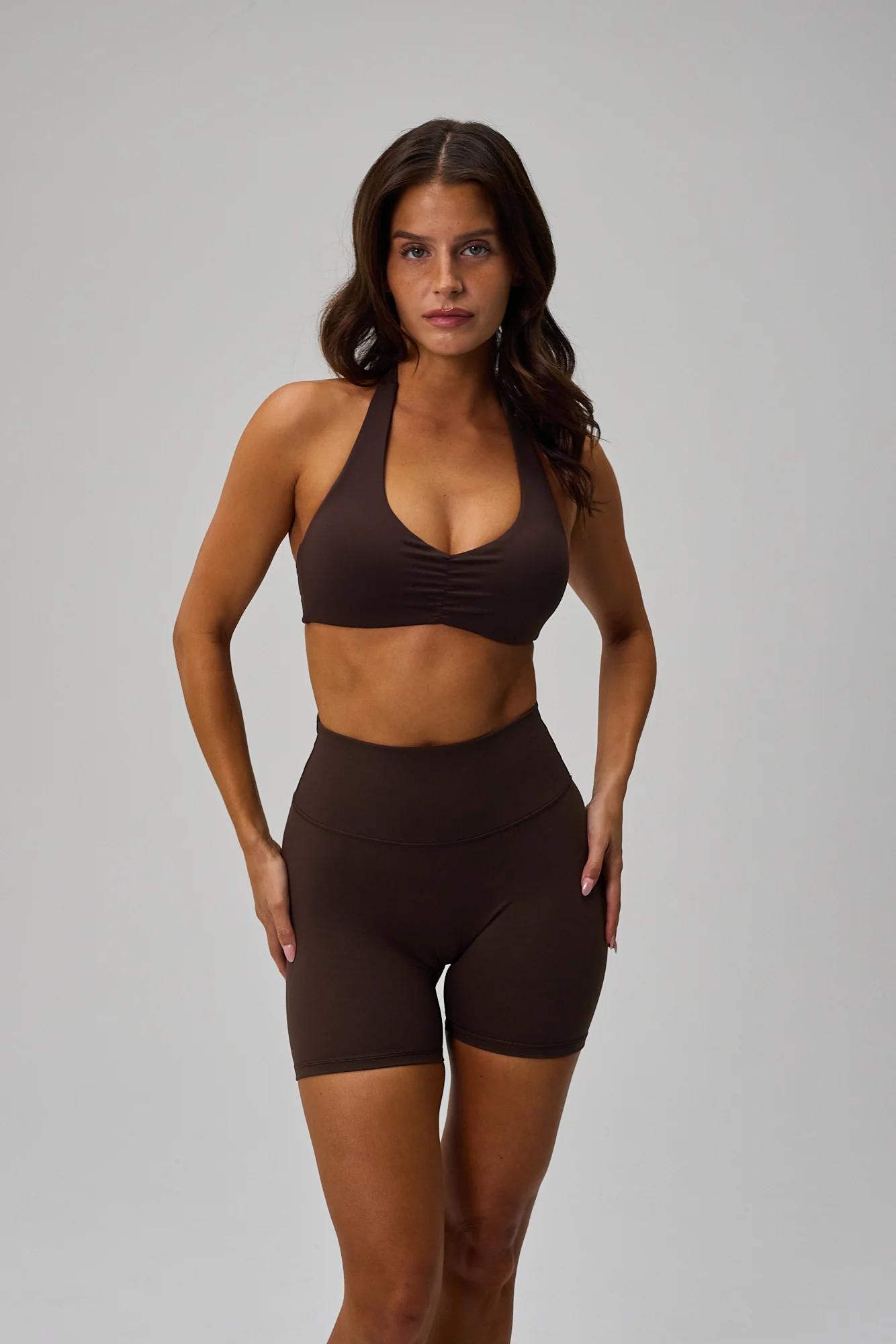 Scrunch Halter Bra - Pecan Brown - Image 8