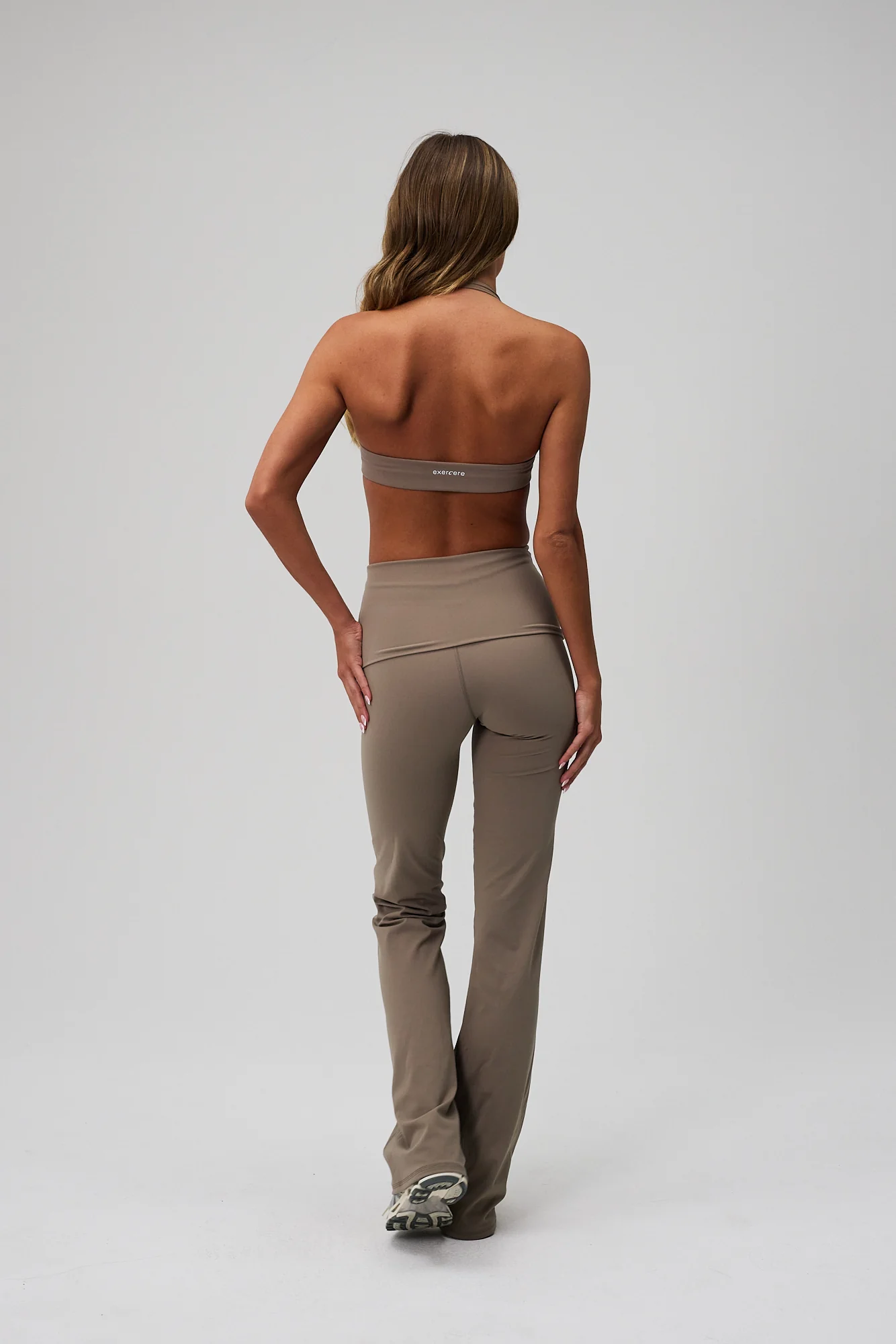 Scrunch Halter Bra - Sand Beige - Image 11