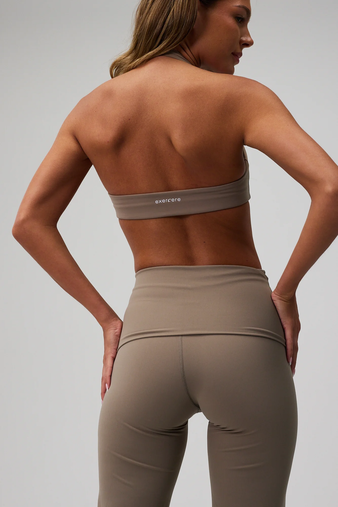 Scrunch Halter Bra - Sand Beige - Image 12