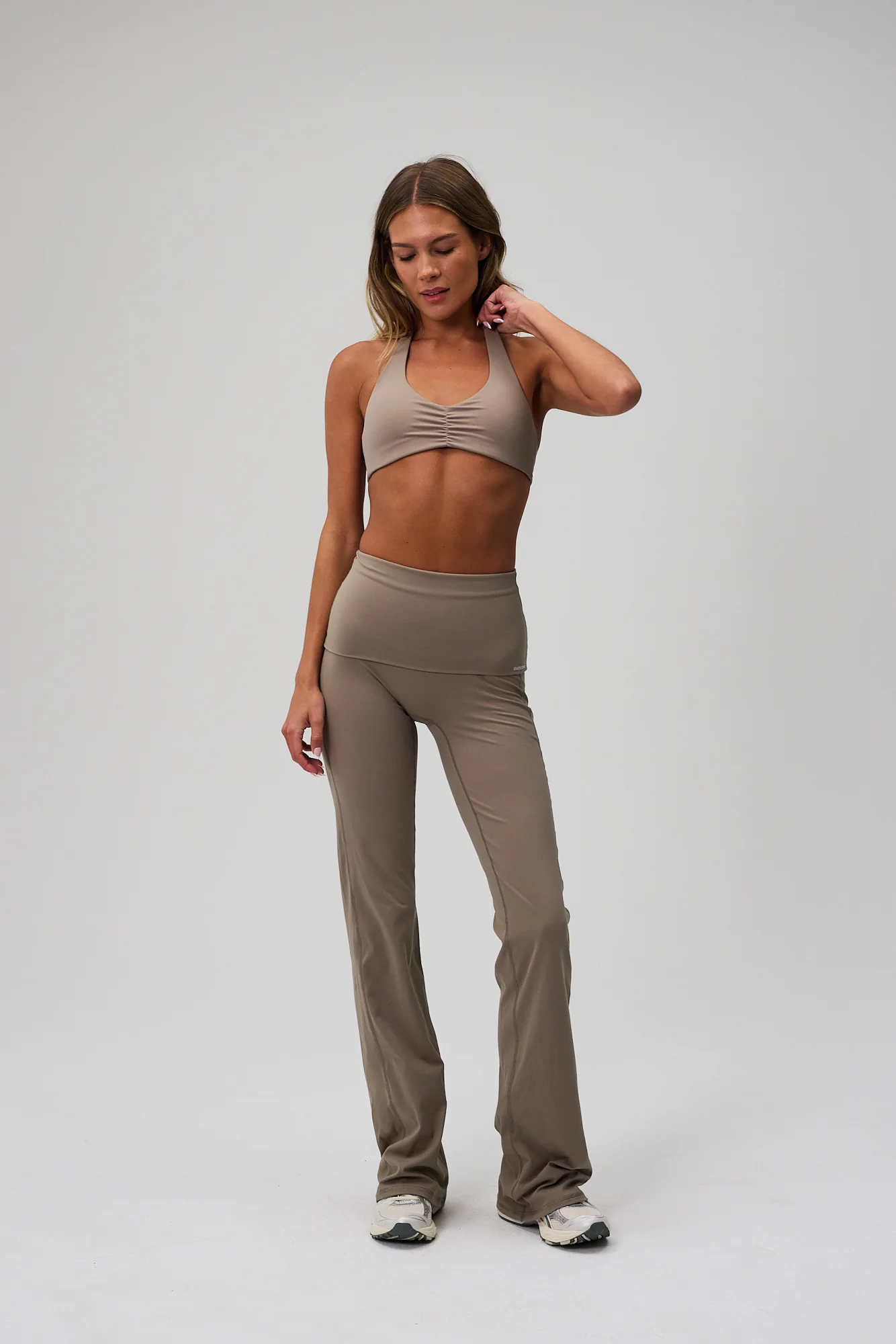 Scrunch Halter Bra - Sand Beige - Image 7