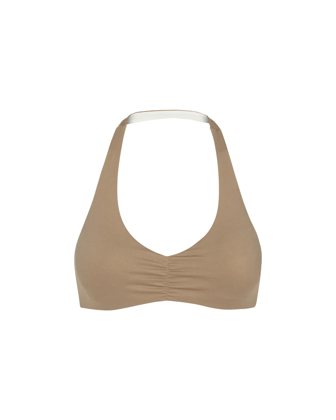 Scrunch Halter Bra - Sand Beige - Image 8