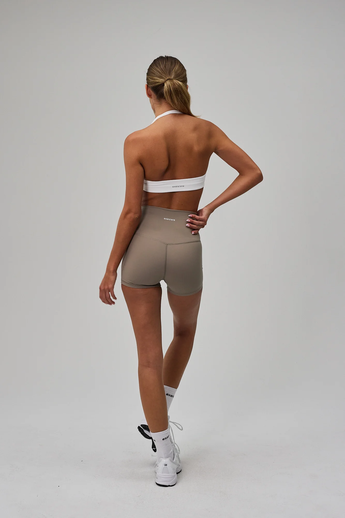 Scrunch Halter Bra - White - Image 8