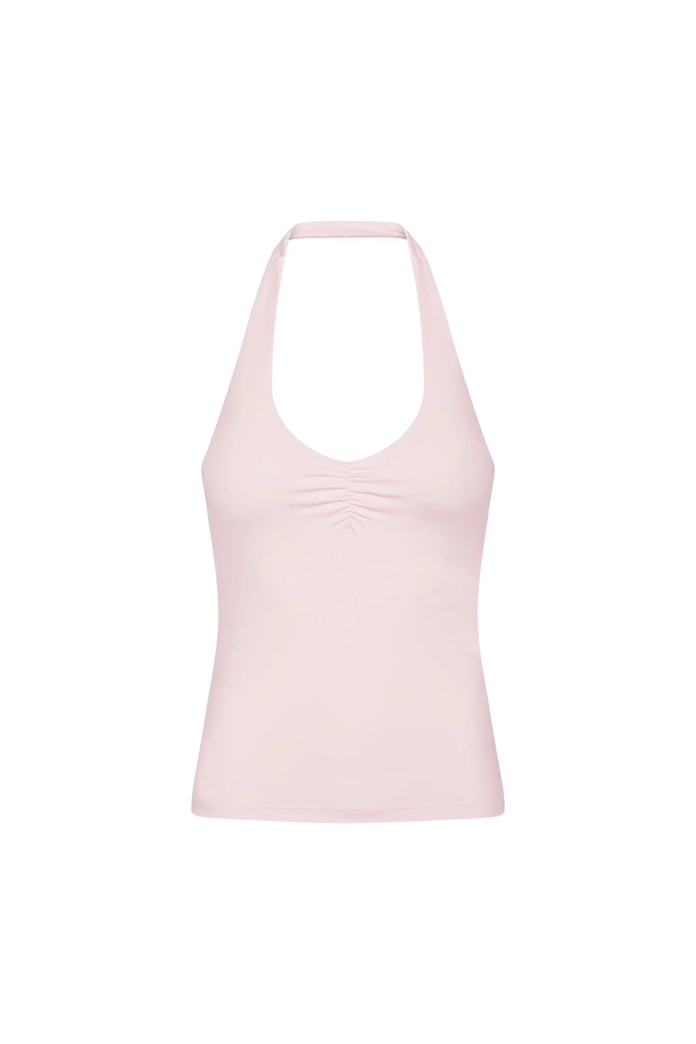 Scrunch Halter Tank Top - Soft Pink - Image 7