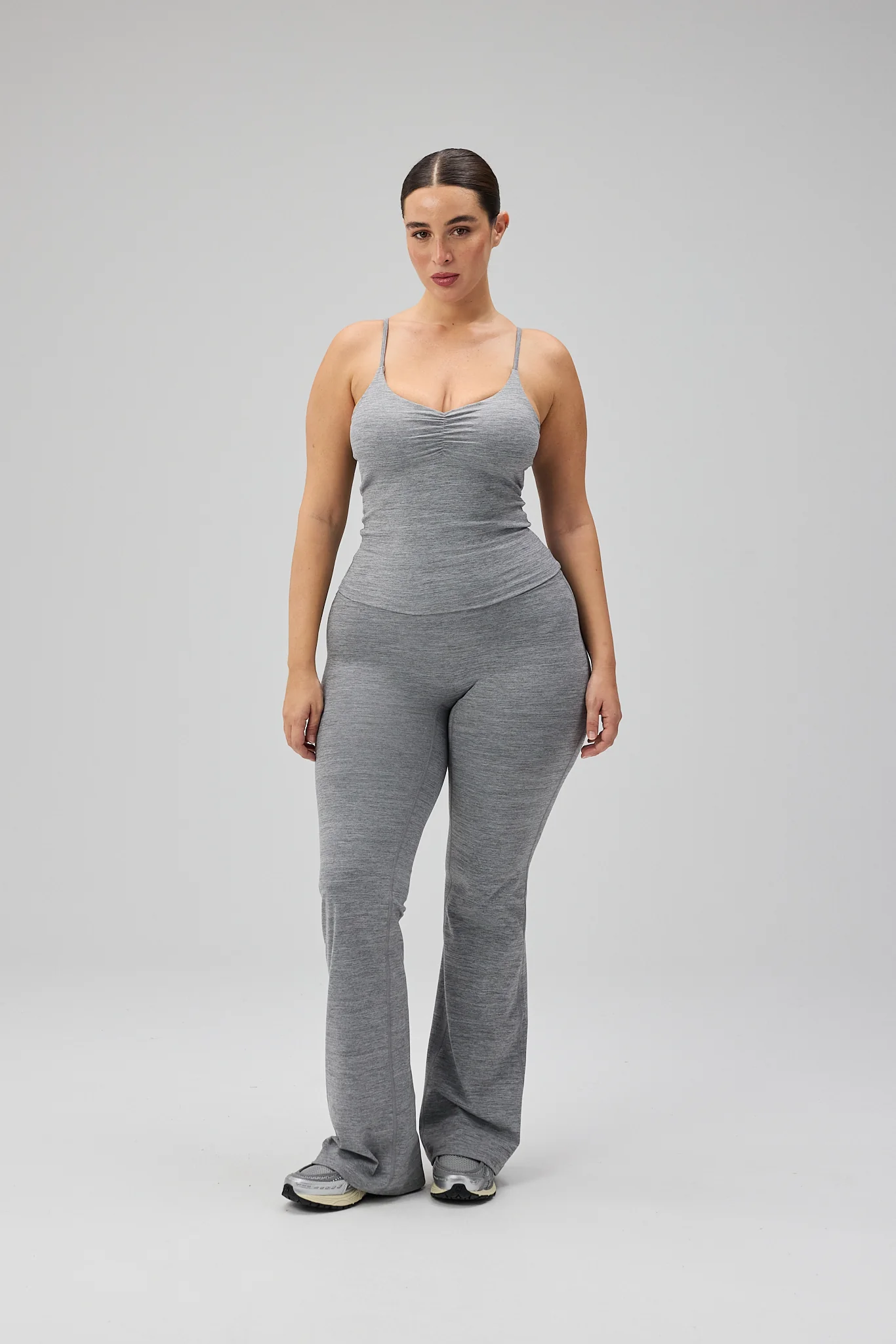 Scrunch Tank Top - Grey Melange - Image 3