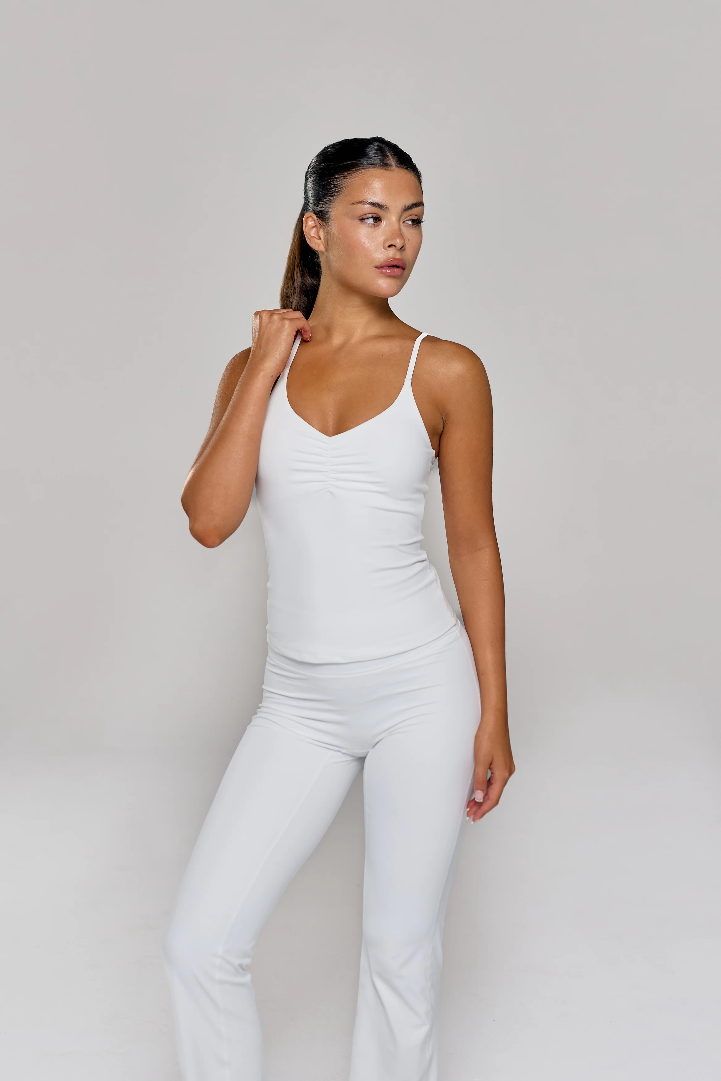 Scrunch Tank Top - White - Image 5