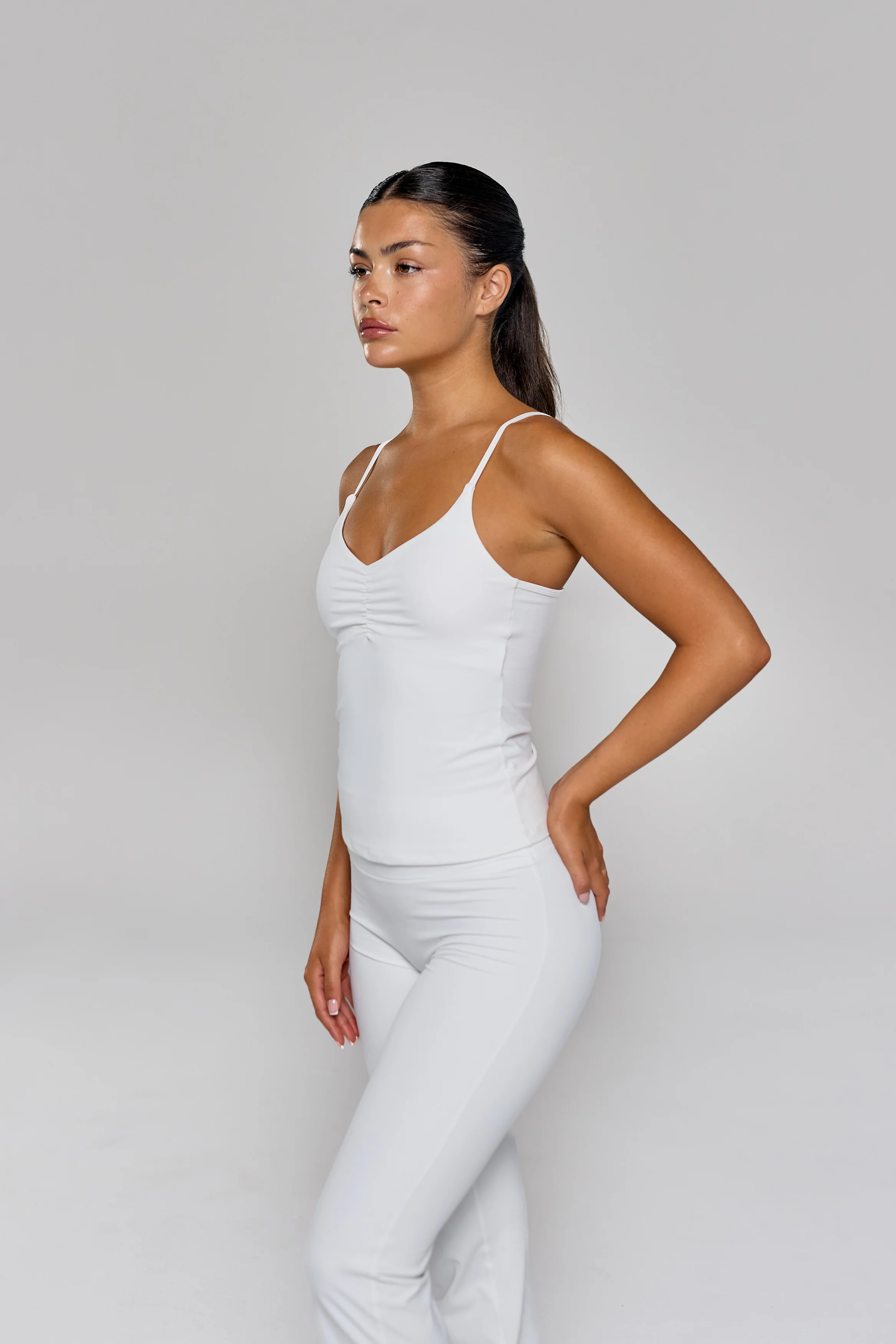 Scrunch Tank Top - White - Image 7