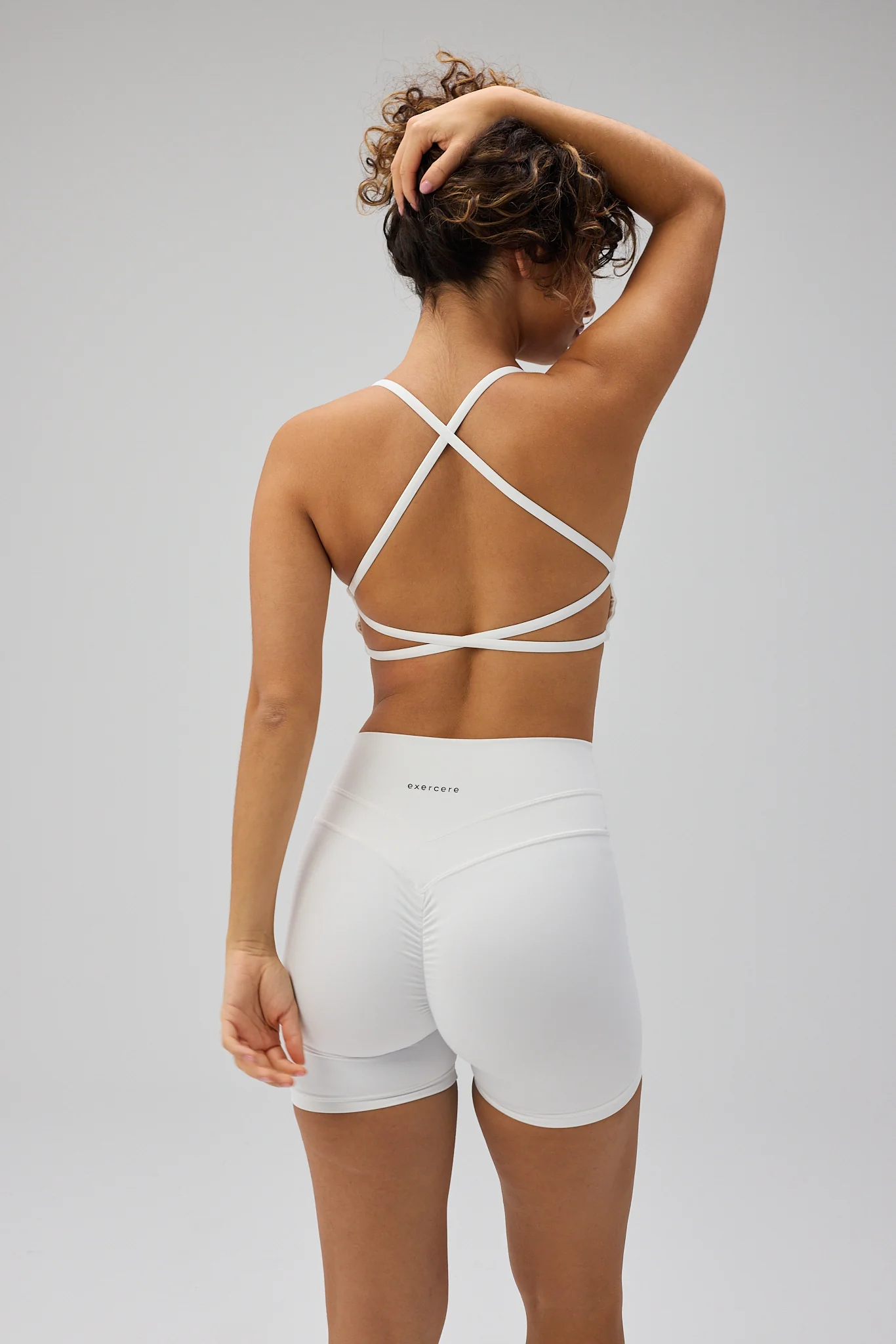 Sculpt Scrunch Shorts - White - Image 5