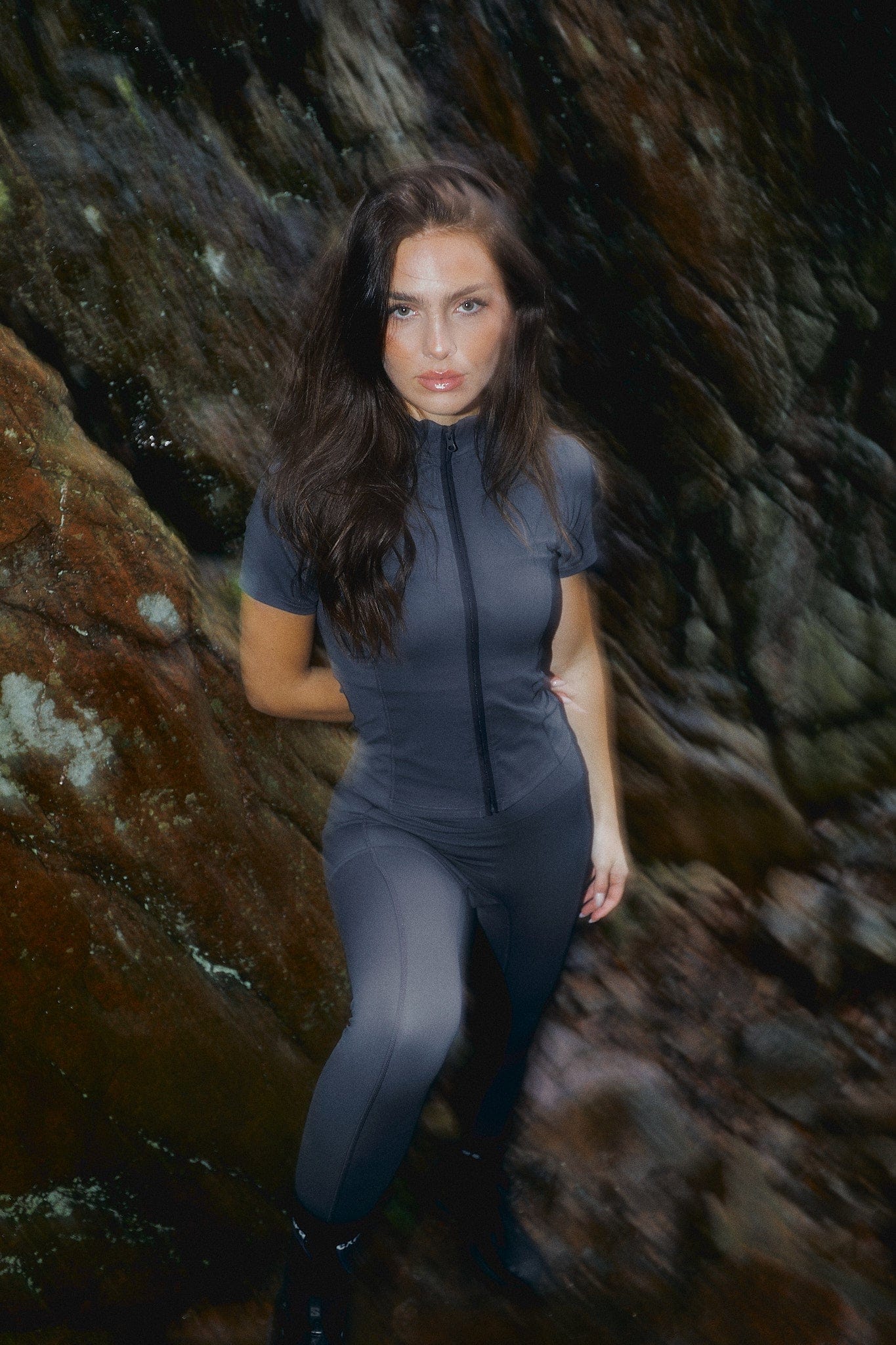 Active Short Sleeve Blouse - Slate Grey - Image 5