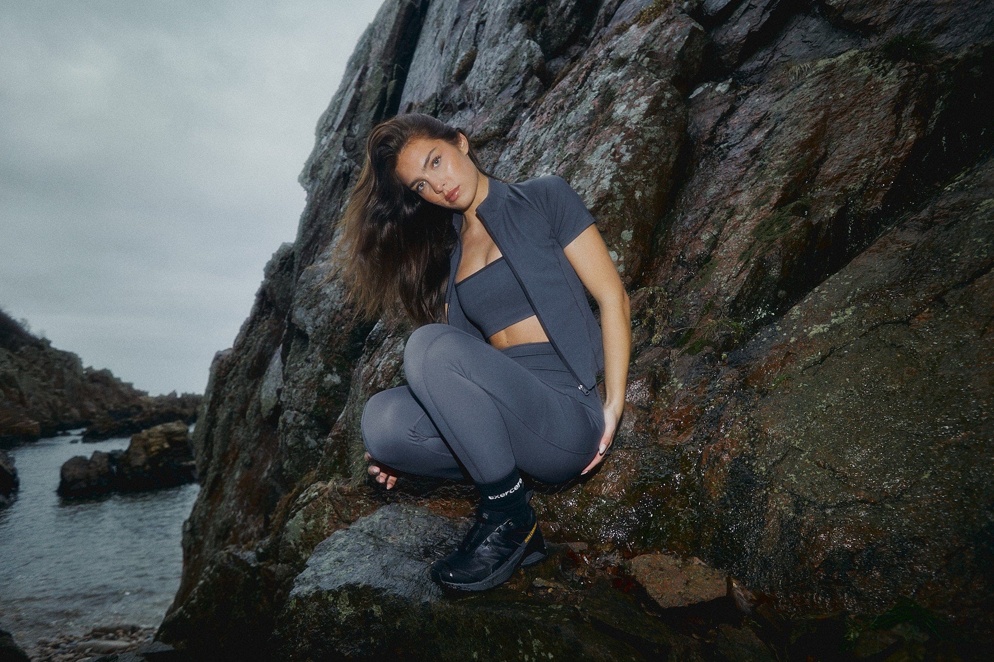 Active Short Sleeve Blouse - Slate Grey - Image 7