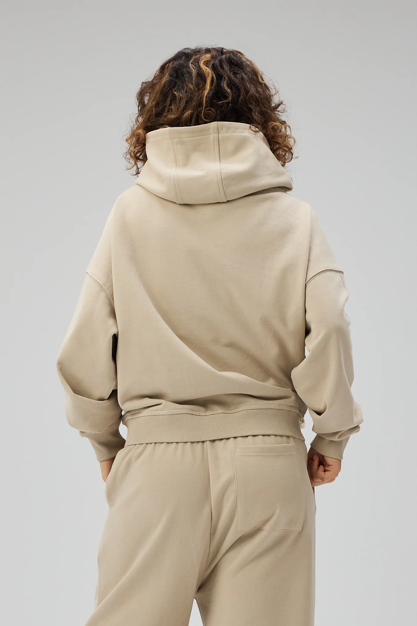 Signature Script Zip Hoodie - Sandstone - Image 3