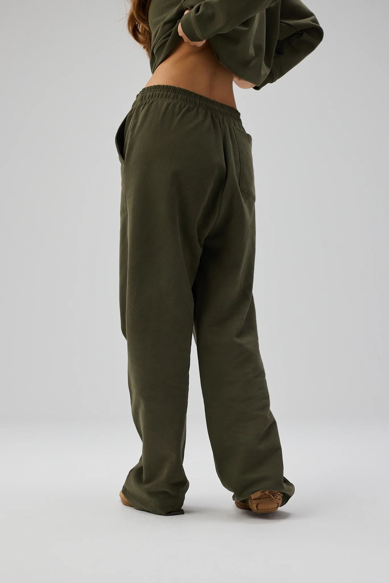 Straight Leg Sweatpants - Forest Green - Image 3