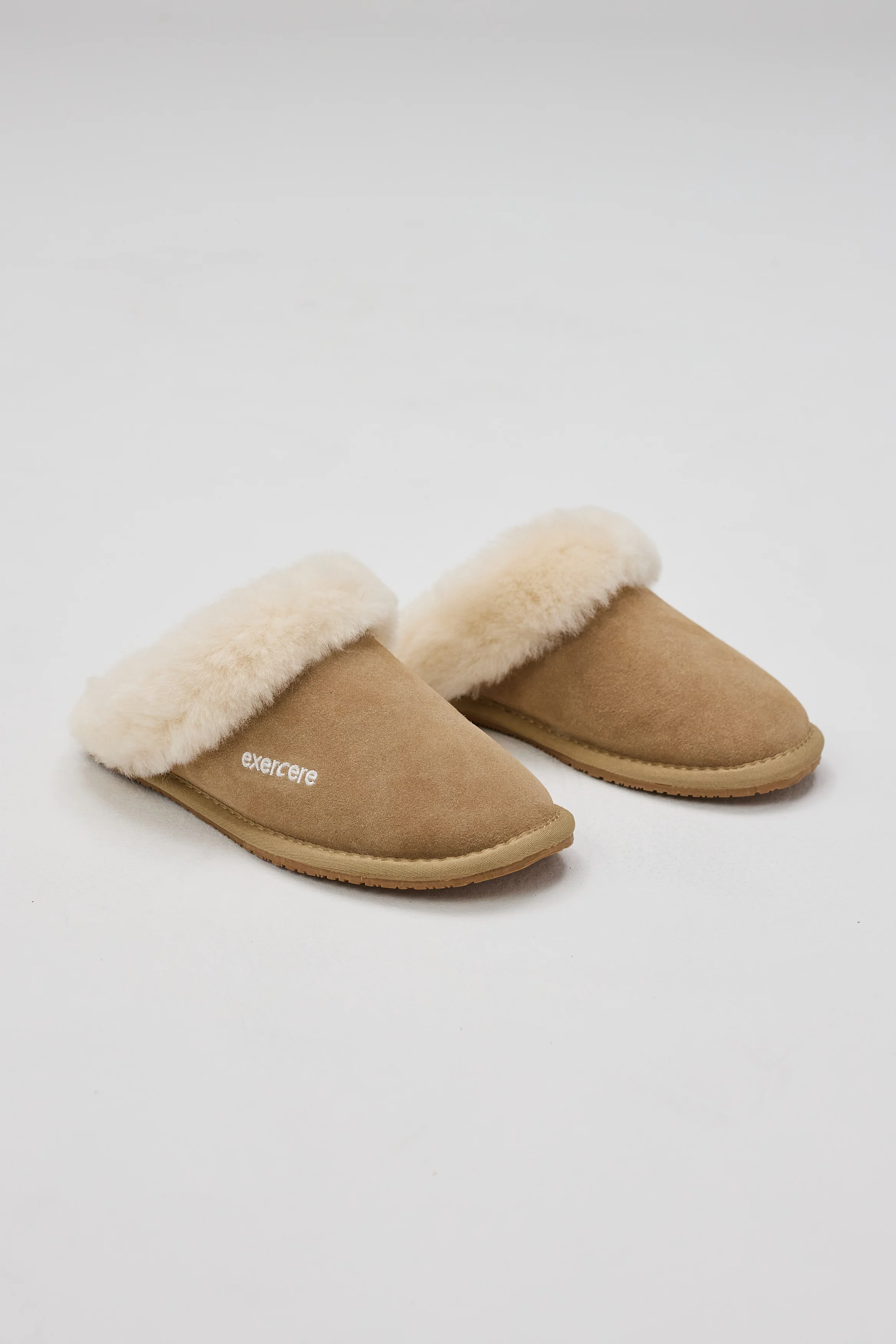 Suede Slippers - Beige - Image 4