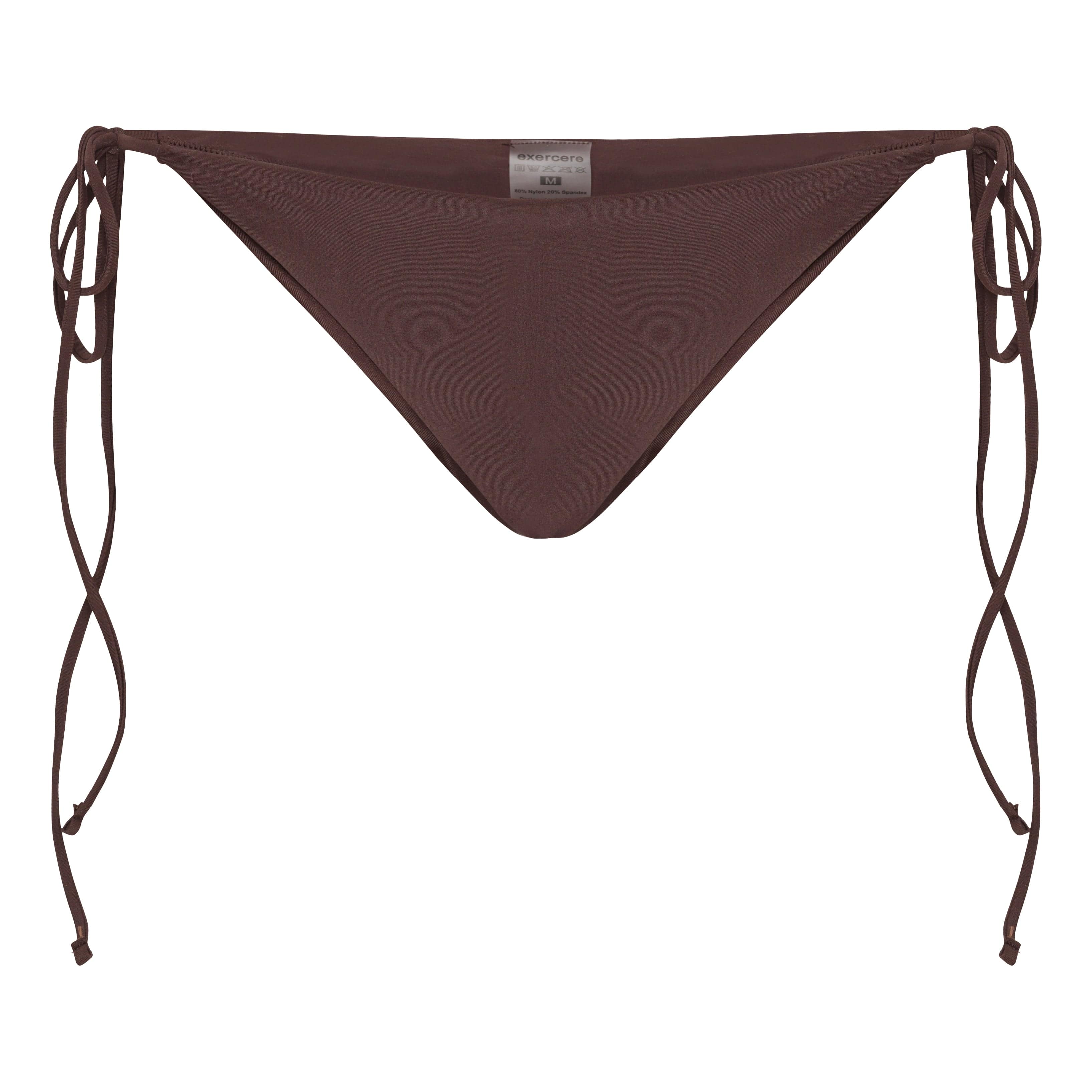 Tie Strap Bikini Bottom - Pecan Brown - Image 9