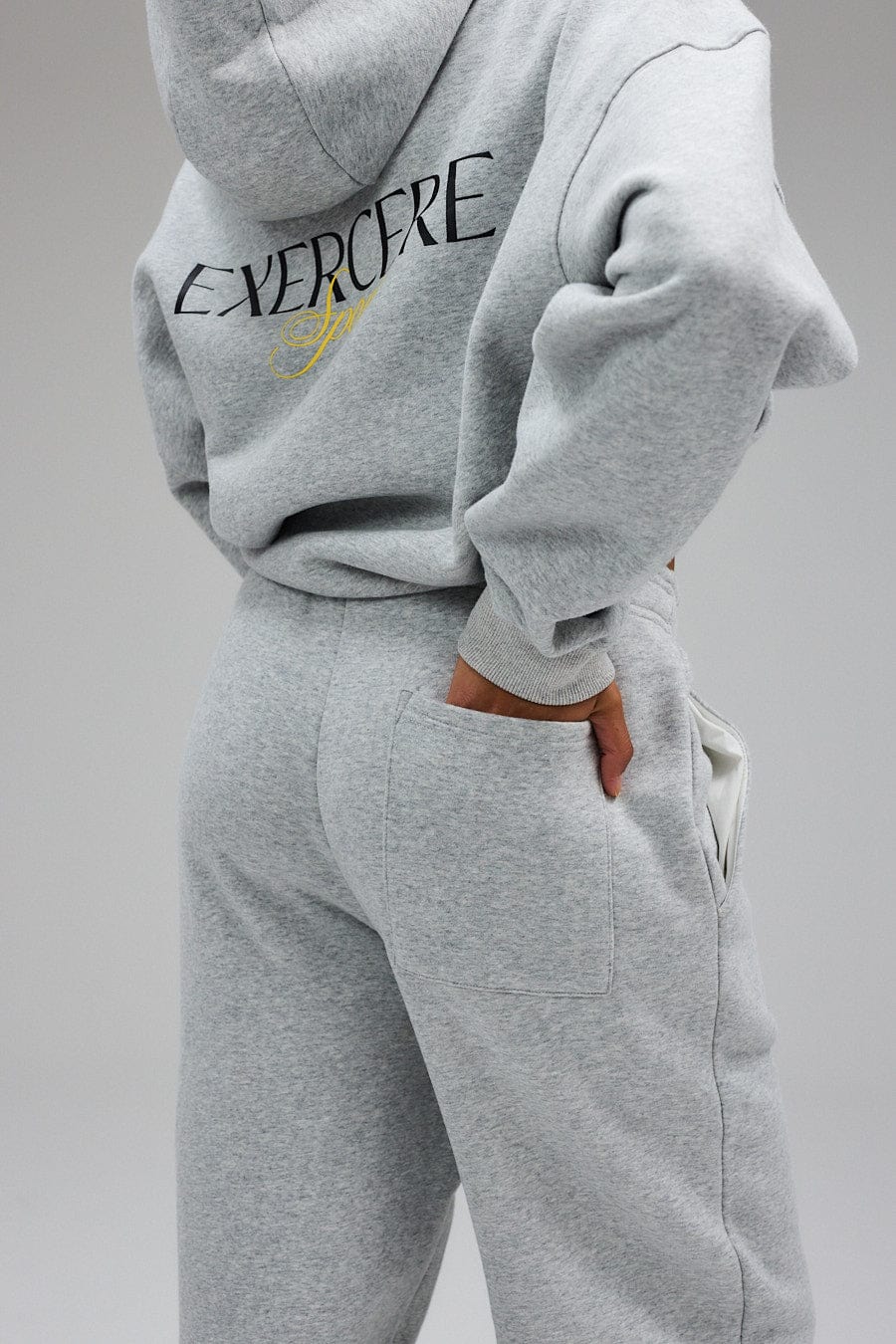Wide Sweatpants - Grey Melange - Image 6