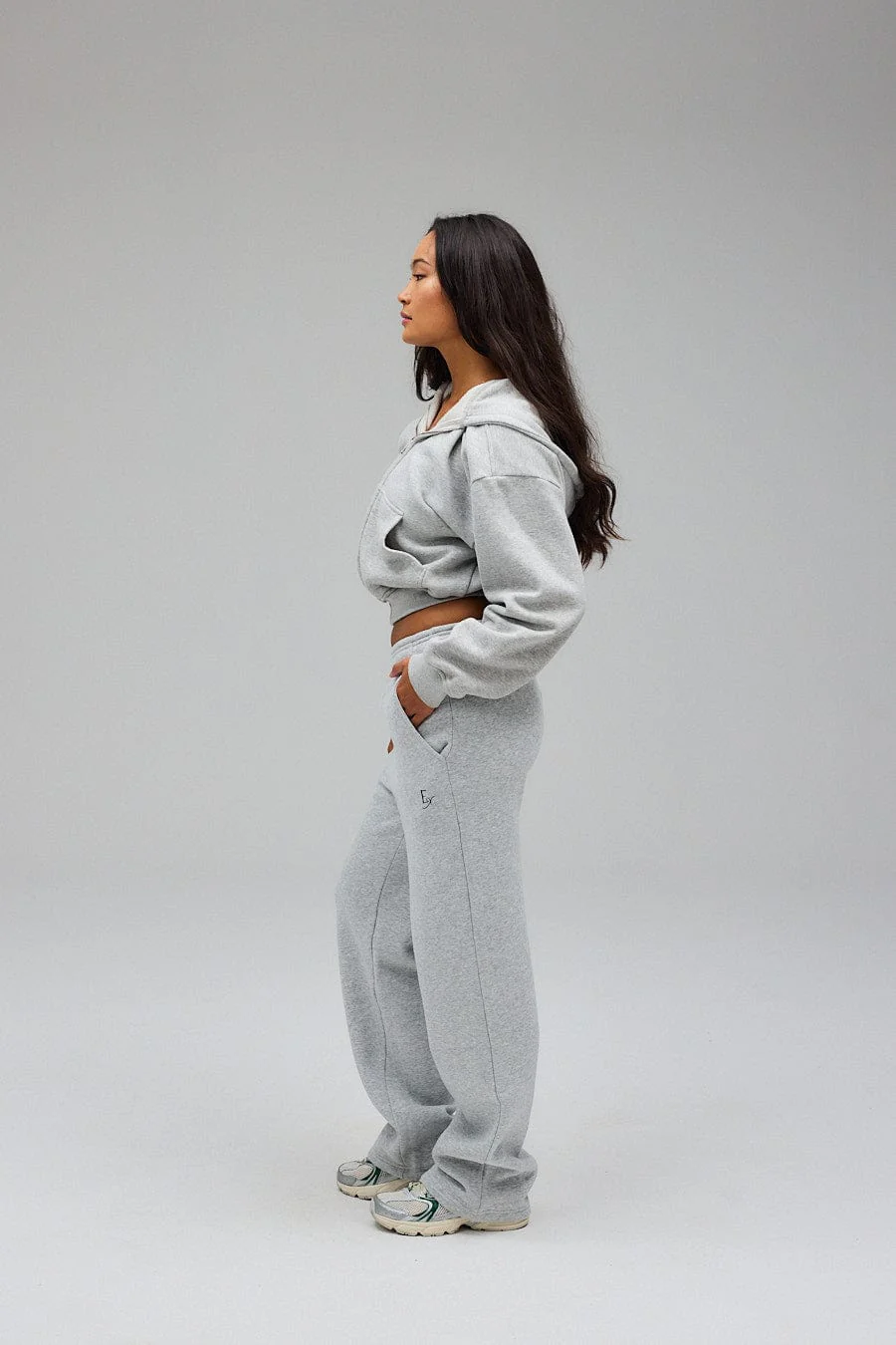 Wide Sweatpants - Grey Melange - Image 8