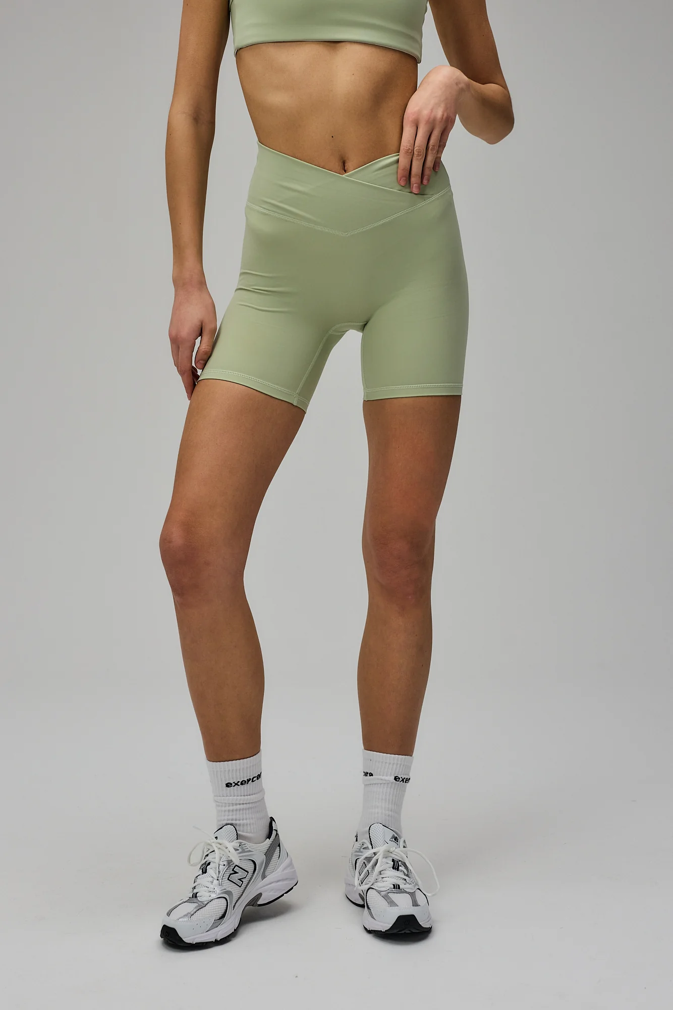 Wrap Shorts - Dusty Green - Image 2