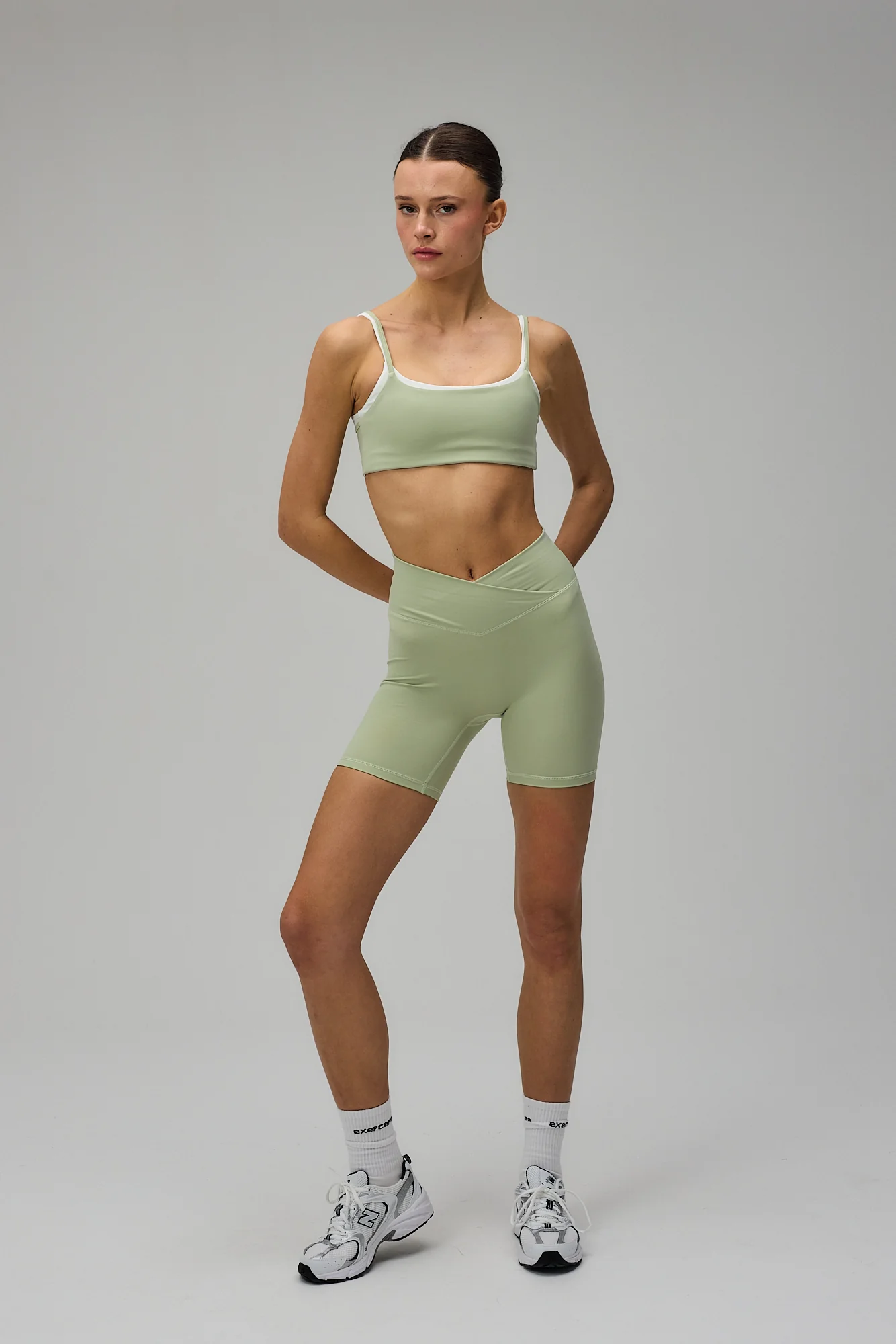 Wrap Shorts - Dusty Green - Image 5